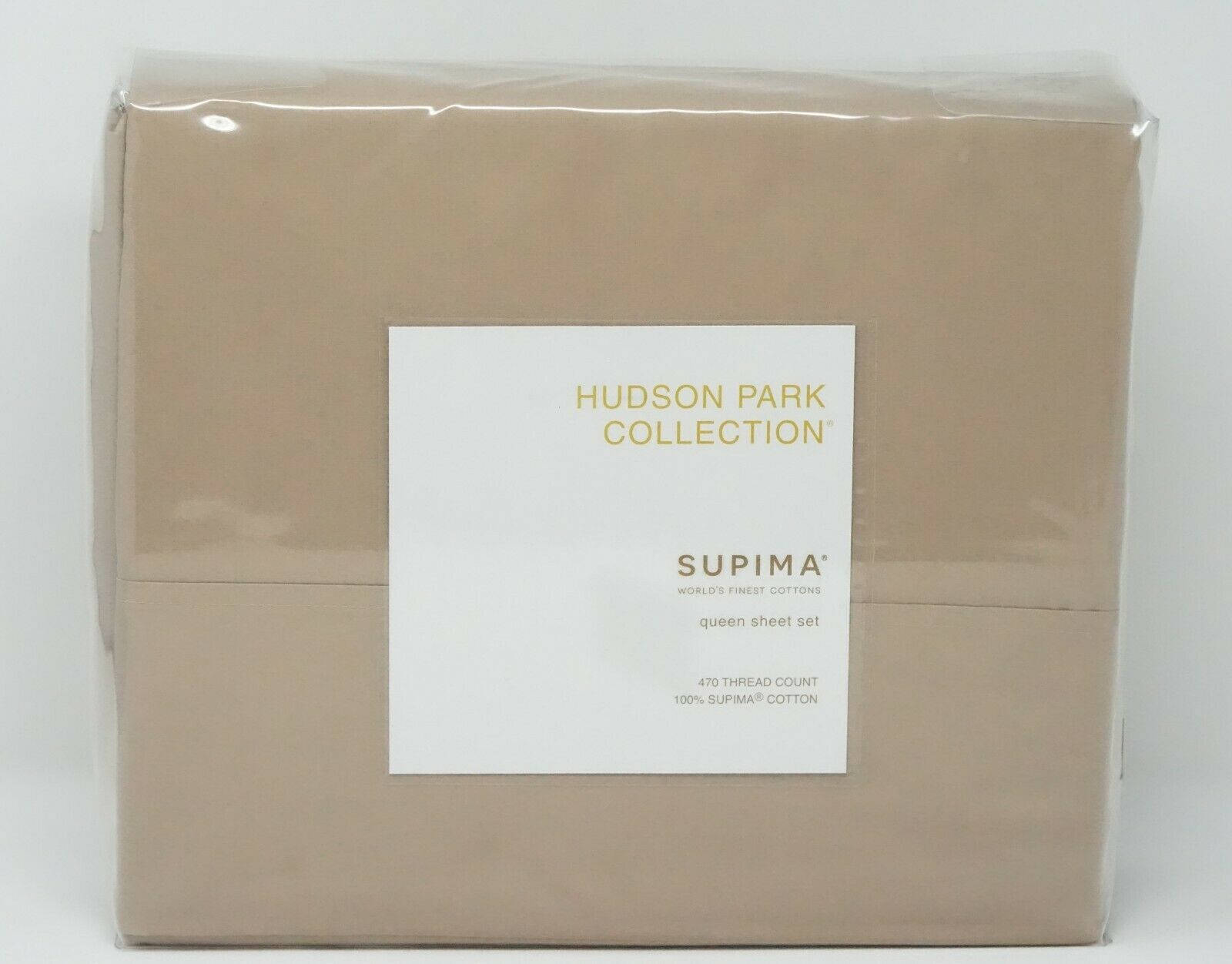 Hudson Park Collection 825 Thread Count Supima Cotton King Flat Sheet Ivory